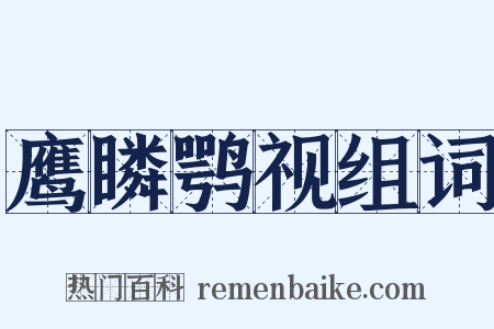 鹰瞵鹗视组词是什么意思的图片